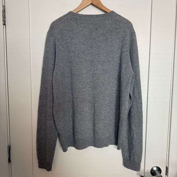 Nordstrom Sweater Mens Sz XL Gray Knit 100% Cashmere Crewneck Super Soft Classic - Picture 6 of 11